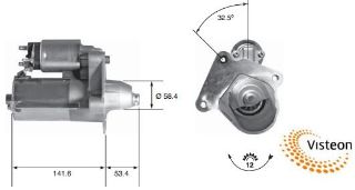 MARŞ MOTORU 12V 12 DIS 1,4KW FİESTA V / VI 1,4TDCI / 1,5TDCI / 1,6TDCI 01 /> FUSİON 1,4TDCI / 1,6TDC resmi