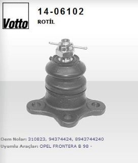 ROTIL UST SOL-SAG ( OPEL : FRONTERA B / ISUZU : D-MAX 4WD 07>12  / TROOPER / FASTER / CAMPO ) resmi