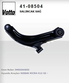 SALINCAK ALT SAG-(NISSAN: MICRA-K12 03>10/NOTE 07>11/MODUS )  ***16mm ROTILLI****** resmi