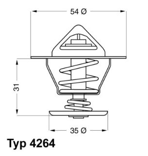 TERMOSTAT ABL-AGR-AFN-ALH-AVF-BJB-BKC 1,9 TDİ GOLF4-BORA-PASSAT-CADDY-T4-CLASSİC 95- resmi