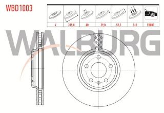 FREN DİSKI ÖN HAVALI 5 BJN 319,8X29,8X68X52,1 AUDI A4 (8K2,B8) 1.8 TFSI - 2.0 TFSI - 2.0 TDI 2007-2015 / A5 (8T3) 1.8 TFSI - 2.0 TDI 2007- /Q5 (8R) 2.0 TDI - 3.0 TDI - 2.0 TFSI 2008- resmi