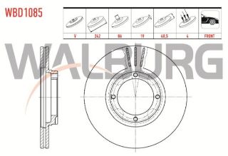 FREN DİSKI ÖN HAVALI 4 BJN 242X19X86X40,5 HYUNDAİ EXCEL 1.3İ - 1.5İ 1990-1995/ ACCENT I (X-3) 1.3İ - 1.5İ 1994-2000/ ACCENT II (LC) 1.3 - 1.5İ - 1.6İ 2000-2005 resmi