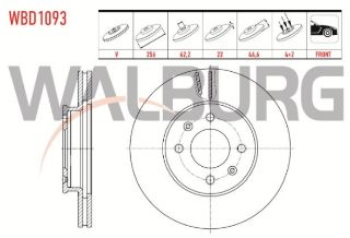 FREN DİSKI ÖN HAVALI 4 BJN 256X22X62,2X46,6 HYUNDAİ ACCENT ERA 1.4İ 16V - 1.5 CRDI  -1.6 CVVT 2006-2012/ I20 1.2 D-CVVT - 1.4 CVVT - 1.4 CRDI 2008-2015/ KİA RİO II 1.4İ 16V - 1.5 CRDI 2006-2011 resmi