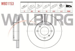 FREN DİSKI ÖN HAVALI 4 BJN 280X22X68,1X49,5 NİSSAN PRIMERA 1.6İ 16V - 1.8İ 16V - 2.0İ 16V - 2.0 TD 1996-2001/ ALMERA II 1.5İ 16V - 1.8İ 2000-2007/ 200 SX 1.8 1988-1994 resmi