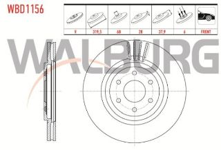 FREN DİSKI ÖN HAVALI 6 BJN 319,5X28X68X37,9 NİSSAN PATHFİNDER (R51) 2.5 DCI 4X4 2005-/ NAVARA (D40) 2.5 DCI 6 BJN 4X4 2005-2015 resmi