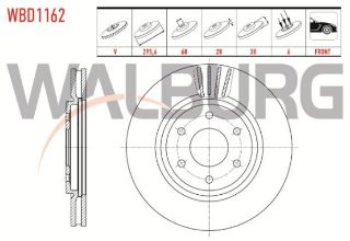 FREN DİSKI ÖN HAVALI 6 BJN 296X28X68X38 NİSSAN NAVARA (D40) 2.5 DCI 2005-2015 / PATHFİNDER (R51) 2.5 DCI 2005- resmi