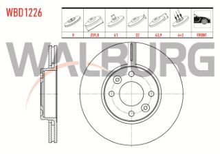 FREN DİSKI ÖN HAVALI 4 BJN 259,8X22X61X43,9 CLİO III 1.5 DCI - 1.4İ 2005-2012/MODUS 1.4İ 16V - 1.5 DCI 2004-/MİCRA 1.2İ 16V - 1.5 DCI - 1.4İ 16V 2003-2010/ NOTE 1.5 DCI - 1.6İ 16V - 1.4İ 16V 2006-2013 resmi