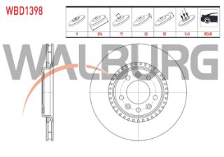 FREN DİSKI ARKA HAVALI 5 BJN 294X22X71X35 PEUGEOT EXPERT 1.6 BLUEHDI 2016-/EXPERT 2.0 HDI 2016-/CITROEN JUMPY III 1.6 HDI 2016-/JUMPY III 2.0 HDI 2016- /TOYOTA PROACE 1.6 D 2016- /PROACE 2.0 D 2016- resmi