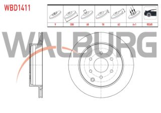 FREN DİSKI ARKA HAVALI 6 BJN 308X18X68X62 NİSSAN NAVARA (D40) 2.5 DCI 2005-2015 / NİSSAN PATHFİNDER (R51) 2.5 DCI 2005- resmi