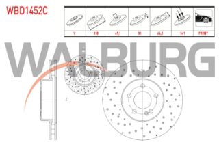 FREN DİSKI ÖN HAVALI KAPLAMALI PERFORMANS DELIKLI 5 BJN 318X30X69,1X64,5 MERCEDES C 180 (W205) - C 180 AMG (W205) 14-/ C 200 BLUETEC - C 200 AMG BLUETEC 14-/ C 200 D BLUETEC - C 200 D AMG BLUETEC 15- resmi