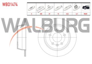 FREN DİSKI ARKA DÜZ 5 BJN 280X10X67X65,2 MERCEDES VİTO (638) 108 CDI - 110 CDI - 112 CDI 1997-2003 resmi