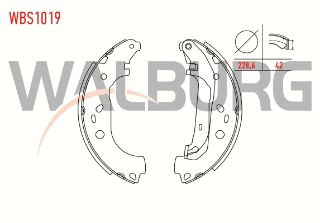 FREN PABUC BALATA ARKA FORD FOCUS II (DA) 1.4İ LEVYELI 228,6X42 MM 2004-2011/FOCUS II (DA) 1.6İ 2004-2011/FOCUS II (DA) 1.6 TDCI 2004-2011 resmi