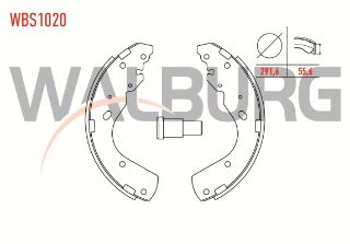 FREN PABUC BALATA ARKA 291,6X55,6 FORD RANGER (ER) 1999-2006/ RANGER (ET) 2002-2006 / MAZDA B SERISI (UN) 2.5 TD 1998-2006 / BT50 2.5 CD 2006- resmi