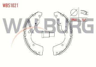 FREN PABUC BALATA ARKA 294,4X55,7 FORD RANGER (ET) 2006-2011/ RANGER (ER) 1999-2006 / RANGER (TKE) 2011- /  NİSSAN NP300 NAVARA (D40) (D23) 2005- resmi