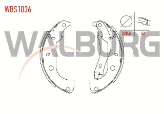 FREN PABUC BALATA ARKA FIAT TEMPRA SW 1.6İ LEVYELI 228,6X42 MM 1992-1999/FIAT TEMPRA 2.0İ 1992-1999 resmi