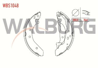 FREN PABUC BALATA ARKA HONDA CİVİC VI 1.4İ LEVYELI 202,2X38,4 MM 1995-2001/CİVİC VI 1.6 IVTEC 1995-2001/ROVER 200 1.4İ 1995-2000/200 1.4İ 1995-2000/400 414 SI 1.4İ 1995-2000/25 1.6 16V 1999-2005 resmi