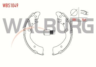 FREN PABUC BALATA ARKA HONDA ACCORD V (CC7,CD) 2.2İ 220X35,6 MM 1993-1997/ACCORD IV (CB) 2.0İ 16V -2.2İ 16V 1990-1993/ CRV I 2.0İ 16V 1995-2002 / SUZUKİ JIMNY (FJ) 1.3İ 16V 1998-/ CARRY (FD) 1.3 1999- resmi