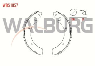 FREN PABUC BALATA ARKA HYUNDAİ H100 2.5 D MINIBUS 254X57 MM 1993-2004 resmi