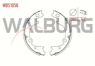 FREN PABUC BALATA ARKA 220,6X56,3 MM HYUNDAİ H100 2.5 D KAMYONET 2004- / KİA K2500 2.5 2003- / K2500 2.7 CIFT TEKER 1993-/ MAZDA E 2200 (SR2) 2.2 D 1984-2004 resmi