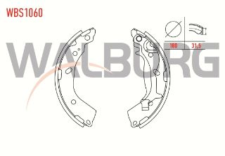 FREN PABUC BALATA ARKA HYUNDAİ GETZ (TB) 1.1İ LEVYELI 180X31,5 MM 2002-2008/GETZ 1.5 CRDI- 2002-2008/GETZ 1.4İ 2002-2008/GETZ 1.6İ 2002-2008/GETZ 1.3İ 2002-2008 resmi