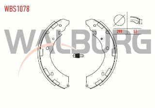 FREN PABUC BALATA ARKA MİTSUBİSHİ L200 (KBT,KAT) 2.5 D 299X51 MM 2005-/ İSUZU D-MAX 2.5 D 2012-/ FIAT FULLBACK PİCK-UP 2.4 D 2016- resmi