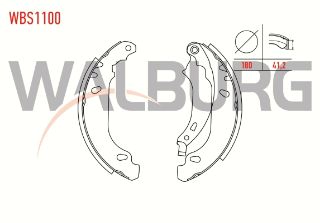 FREN PABUC BALATA ARKA RENAULT CLİO SYMBOL 1.4 LEVYELI 180X41,2 MM 1998-2005/ CLİO SYMBOL 1.5 DCI- 1998-2005/ CLİO SYMBOL 1.6 1998-2005/ CLİO SYMBOL 1.2 1998-2005 resmi