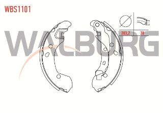 FREN PABUC BALATA ARKA RENAULT CLİO III 1.5 DCI LEVYELI 203,2X38 MM 2005-2012/CLİO III 1.2İ 16V- 2005-2012/MİCRA 1.5 DCI- 2003-2010/NOTE 1.5 DCI- 2006-2013/NOTE 1.4İ 16V- 2006-2013 resmi