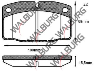 FREN BALATA ÖN OPEL VECTRA A 1.4 1988-1995/ VECTRA A 1.6 1988-1995/ VECTRA A 1.8 1988-1995/ CORSA A 1.2 1983-1993/ CORSA A 1.4 1983-1993/ VECTRA A 1.7 D 1988-1995/ TIGRA A 1.6 16V 1994-2000 resmi