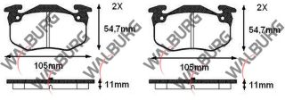 FREN BALATA ARKA PEUGEOT 206 (2A/C) 1.6İ 16V 1998-2006/ 1.6 HDI 1998-2006/ 2.0 HDI 1998-2006/ 2.0 GTI 1998-2006 / 205 1.9 GTI 1983-1998 / CITROEN ZX (N2) 1.6 1991-1997 resmi