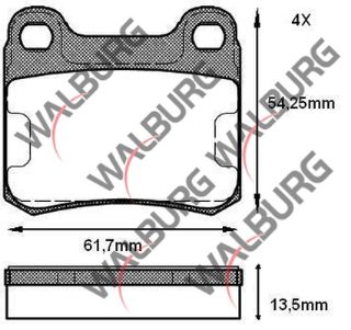 FREN BALATA ARKA MERCEDES 190 (W201) 2.0 1982-1993 / 190 (W201) D 2.5 1982-1993 resmi