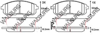 FREN BALATA ÖN İKAZLI SUZUKİ SX4 (GY) 1.5 VVT-I 2006-2013 / SX4 (GY) 1.6 2006-2013 resmi