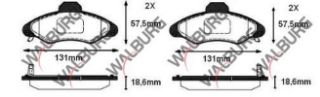 FREN BALATA ÖN İKAZLI FORD ESCORT VII 1.3 1995-1999 / ESCORT VII 1.4 1995-1999 / ESCORT VII 1.6 16V 1995-1999 / ESCORT VII 1.8İ 1995-1999 resmi