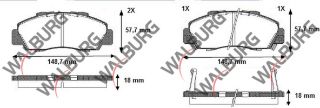 FREN BALATA ÖN İKAZLI HONDA ACCORD IV-V-VI 1.6İ 2.0İ 16V 1990-1993-1997 / ACCORD VI 1.6İ 2.0İ LS 1997-2003 / HR-V (GH) 1.6 1999- / CR-VI 2.0İ 16V 1995-2002 / İNTEGRA 2.0İ 16V 2001- resmi