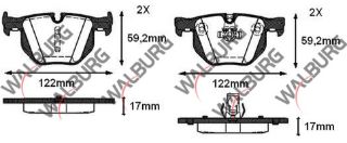 FREN BALATA ARKA BMW 5 SERISI (E60) 525 İ 2003-2010/ (E60) 520 D 2003-2010/ (E60) 520 İ 2003-2010/ (E60) 530 D 2003-2010 / (E60) 525 D 2003-2010 / (E60) 530 İ 2003-2010 resmi