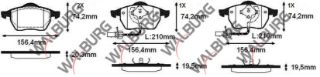 FREN BALATA ÖN FISLI VW PASSAT 1.6 1996-2000/ 1.9 TDI 1996-2000/ PASSAT 1.9 TDI 2000-2005/ A4 1.9 TDI 1994-2001/ A4 1.9 TDI 2004-2008 / A4 (8EC,B7) 2.0 2004-2008 / A6 1.9 TDI 1997-2004 resmi