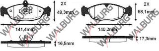 FREN BALATA ÖN OPEL ASTRA F 1.4İ 1991-1998/ 1.6İ 1991-1998/ F CLASSIC 1.4İ 1998-2002/VECTRA A 1.6 1988-1995/COMBO B 1.2 1994-2001/1.4 1994-2001/CORSA B 1.2İ 16V 1993-2000/1.4İ 16V 1993-2000 resmi