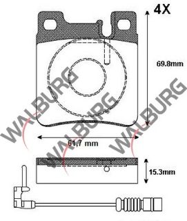 FREN BALATA ARKA MERCEDES C SERISI (W202) C 250 TD 1993-2000 / S CLASS (W140) 3.2 1991-1998 resmi