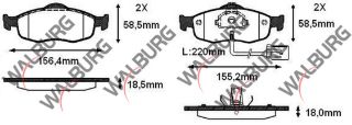 FREN BALATA ÖN FISLI FORD MONDEO II 1.6İ 16V 1996-2000 / MONDEO II 1.8İ 16V 1996-2000 / MONDEO II 2.0İ 16V 1996-2000 resmi