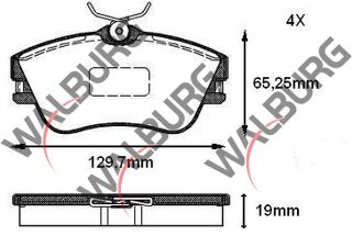 FREN BALATA ÖN VOLKSWAGEN TRANSPORTER IV (70XB,70XC,7DB,7DW) 1.9 D 1990-2003 / TRANSPORTER IV (70XB,70XC,7DB,7DW) 2.4 D 1990-2003 resmi