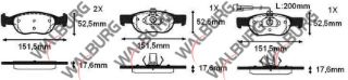 FREN BALATA ÖN FISLI FIAT MAREA (185) 1.4İ 1996-2007/ 1.6İ 16V 1996-2007/ 1.9 JTD 1996-2007/ BRAVA (182) 1.6 16V 1995-2002/ 1.6 16V 1995-2004/ BRAVO (182) 1.6 MJT 1995-2004/ 1.9 MJT 1995-2004 resmi