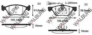 FREN BALATA ÖN FISLI FIAT MAREA (185) 2.0İ 150 HP 1996-2007/ BRAVO (182) 2.0İ 20V HGT 1995-2004/ ALFA ROMEO 156 (932) 1.9 JTD 1997-2005/ 147 (937) 1.6 2001-2010/ 147 (937) 1.9 JTD 2001-2010 resmi