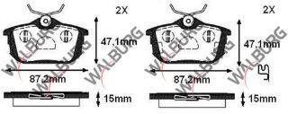 FREN BALATA ARKA İKAZLI VOLVO S40 I 1.6İ 16V 1995-2003/ S40 I 1.8İ 16V 1995-2003/ S40 I 1.9 TD 1995-2003/ MİTSUBİSHİ CARİSMA (DA) 1.8 GDI 1995-2006/ COLT VI 1.3 2002-2012/ COLT VI 1.5 DID 2002-2012 resmi