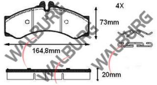 FREN BALATA ON-ARKA MERCEDES SPRINTER 4T (904) 412 D 4Q 1995-2006 / SPRINTER 4T (904) 413 CDI 4Q 1995-2006 resmi