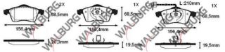 FREN BALATA FISLI ÖN VOLKSWAGEN TRANSPORTER IV (70XB,70XC,7DB,7DW) 2.5 TDI 19.50-20.30MM 1990-2003 resmi