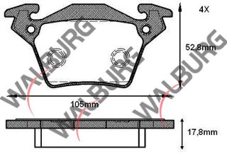 FREN BALATA ARKA MERCEDES VİTO (638) 110 CDI 1997-2003 / VİTO (638) 108 CDI 1997-2003 resmi