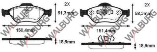 FREN BALATA ÖN FORD FİESTA V 1.4 TDCI 2001-2008/ 1.6 TDCI 2001-2008/ 1.25İ 2001-2008/ 1.4İ 16V 2001-2008/ FİESTA IV 1.25İ 16V 1996-2002/ 1.4İ 16V 1996-2002/ FORD KA 1.2 1996-2008/ KA 1.3 1996-2008 resmi