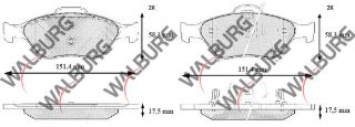 FREN BALATA ÖN TOYOTA YARİS (P9) 1.0 VVT-I 2006-2010/  YARİS (P9) 1.3 VVT-I 2006-2010 / YARİS (P9) 1.4 D-4D 2006-2010 resmi