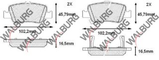 FREN BALATA ARKA İKAZLI TOYOTA COROLLA 1.4 D 2007-2012/ COROLLA 1.4 D-4D 2007-2012/ COROLLA 1.33 2007-2012/ COROLLA 1.4 VVT-I 2007-2012/ AURIS 1.4 D-4D 2007-2012/ AURIS 1.33 DUAL-VVT-I 2007-2012 resmi