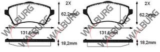 FREN BALATA ÖN LAND ROVER FREELANDER (LN) 2.5İ 18.20MM 2000-2006 resmi