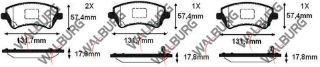 FREN BALATA ÖN İKAZLI TOYOTA COROLLA 1.4 VVT-I 2002-2007/ 1.6 VVT-I 2002-2007/ 1.4 D-4D 2002-2007/ COROLLA VERSO 1.6 2004-2009/ 1.8 2004-2009/ 2.0 D-4D 2004-2009/ CHERY TİGGO 1.6 2010- resmi